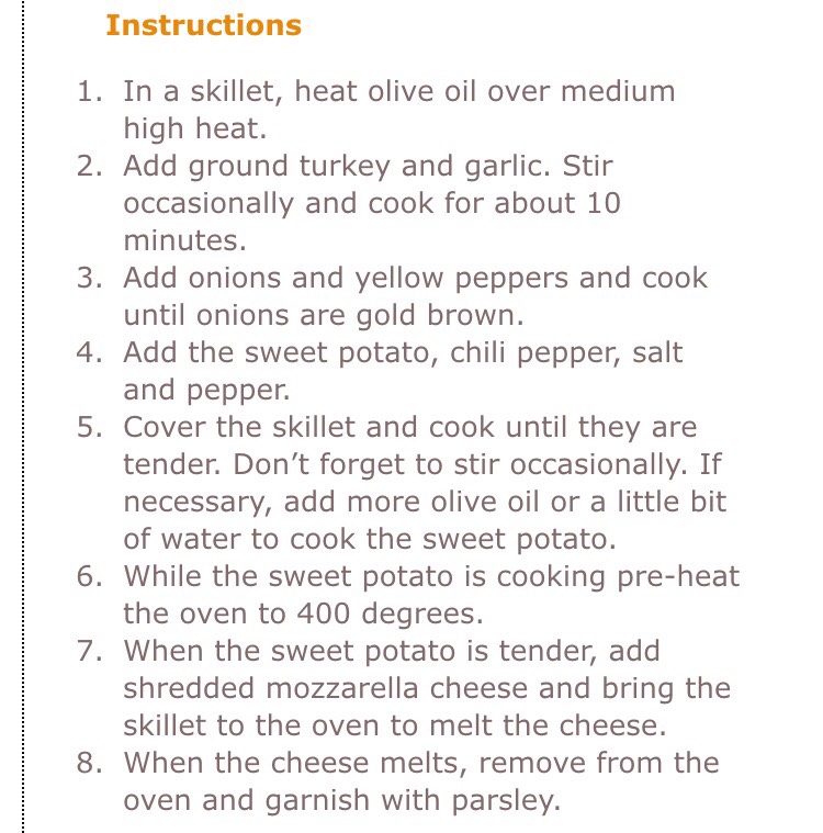 Turkey Sweet Potatoes Skillet ππππ