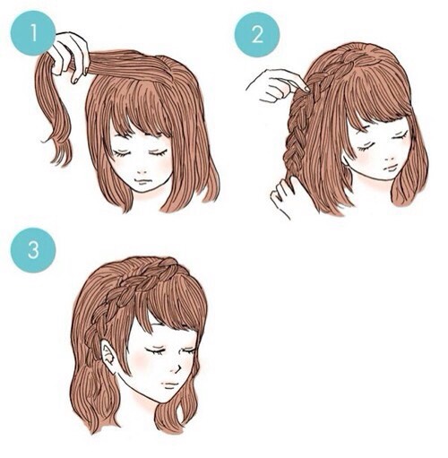 Six Steps Or Less //Hair Style Steps Drawings// 