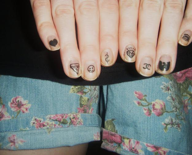 24. Make your own nail decals by printing out designs on temporary inkjet paper.