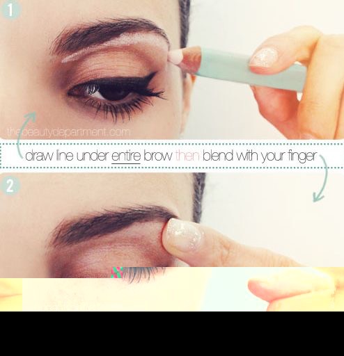 17. Secret Eye Lift
Sweep a light pink matte pencil across the entire length of your brow bone to create the illusion of a higher arch, and then blend, blend, blend! It should not be detectable.