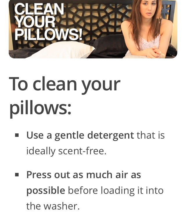 Properly Clean Your Pillows!