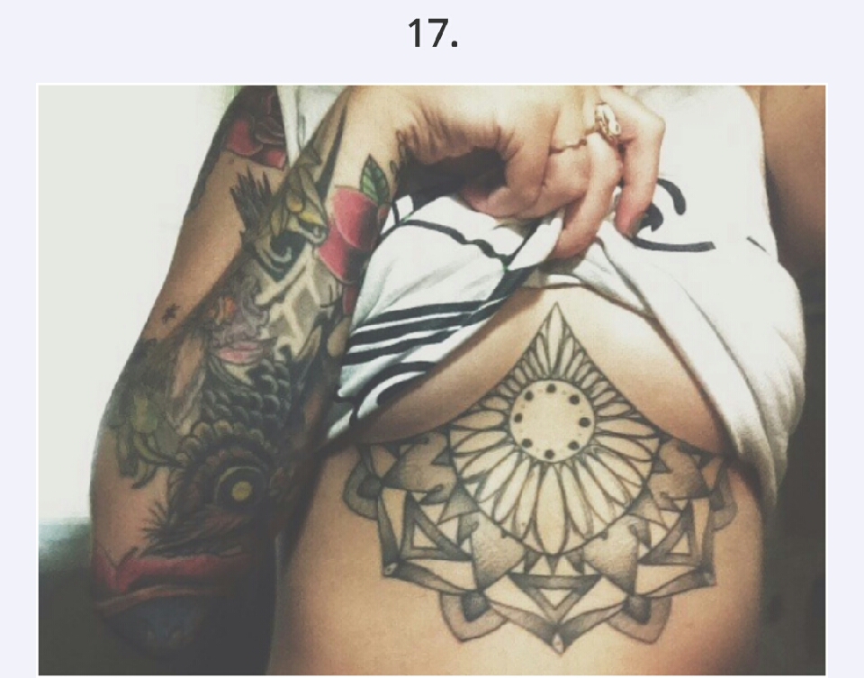 30 Sexy Under Breast Tattoos  You Won't  Be Able To Take Your Eyes Off Of!