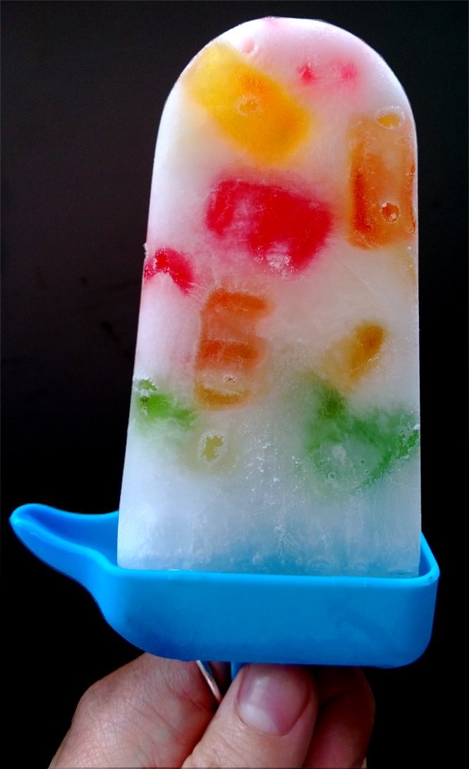 Put in freezer over night && have a nice treat on a hot sunny day!!
