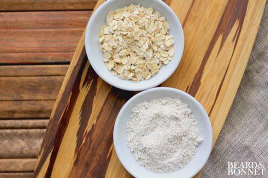 3. Make your own (gluten-free!) oat flour with oats and a blender.