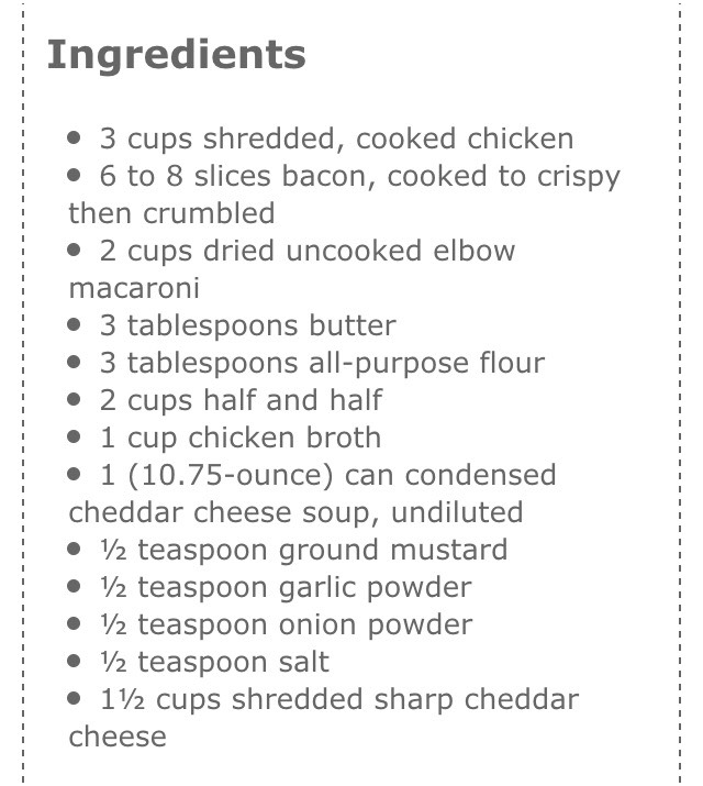 Delicious Mac & Cheese Soup With Chicken & Bacon