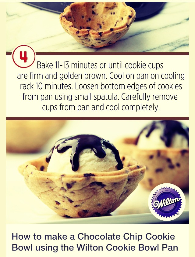 Chocolate Chip Cookie Bowl! Amazing For Ice Cream :)