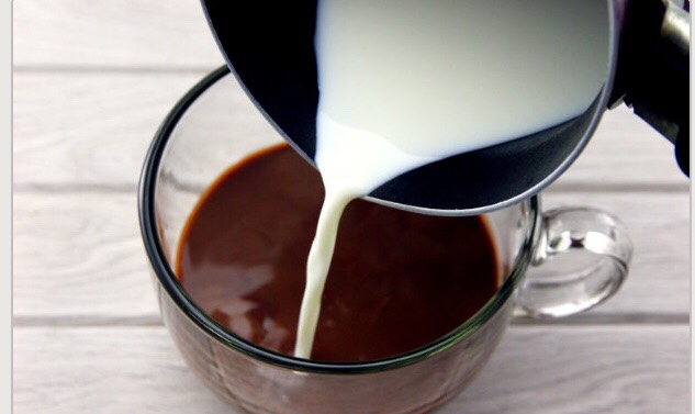 carefully drop in the peppermint syrup. you don't want the taste to override the drink.