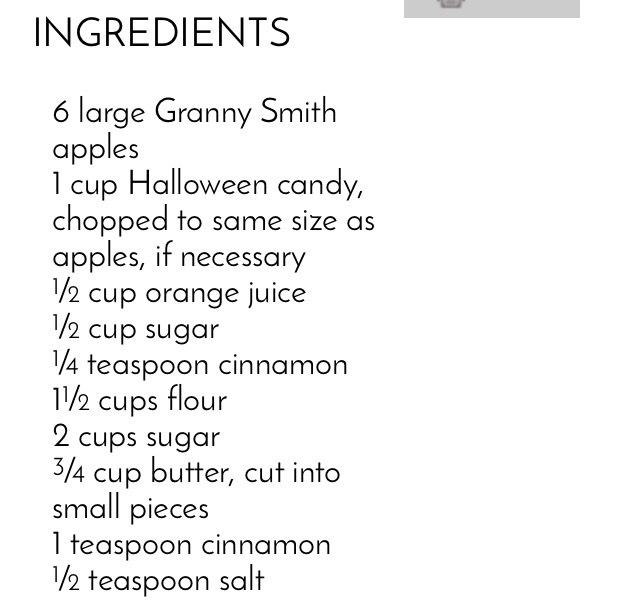 HALLOWEEN CANDY APPLE CRISP