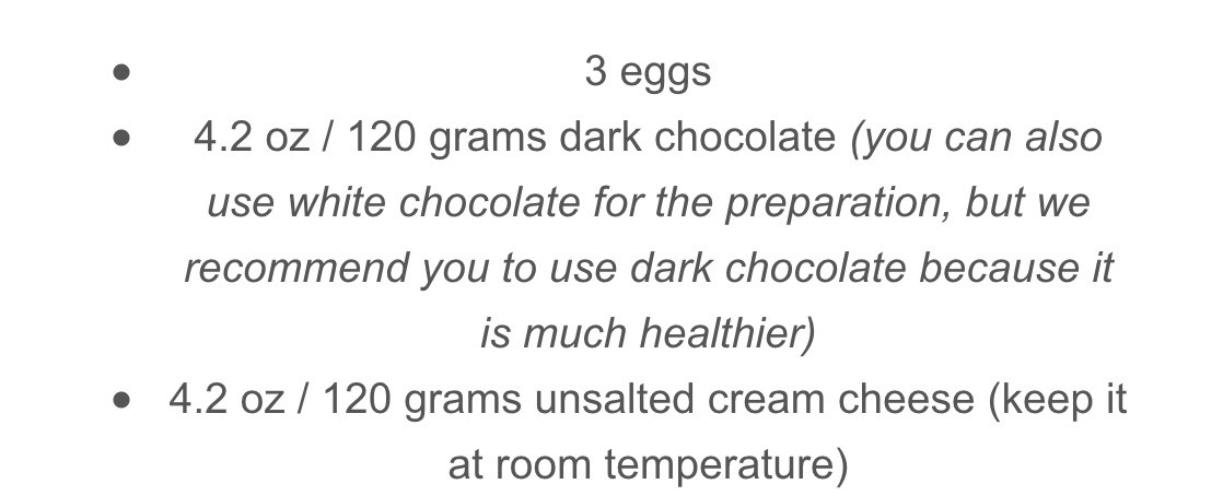 Here's your list of THREE ingredients!