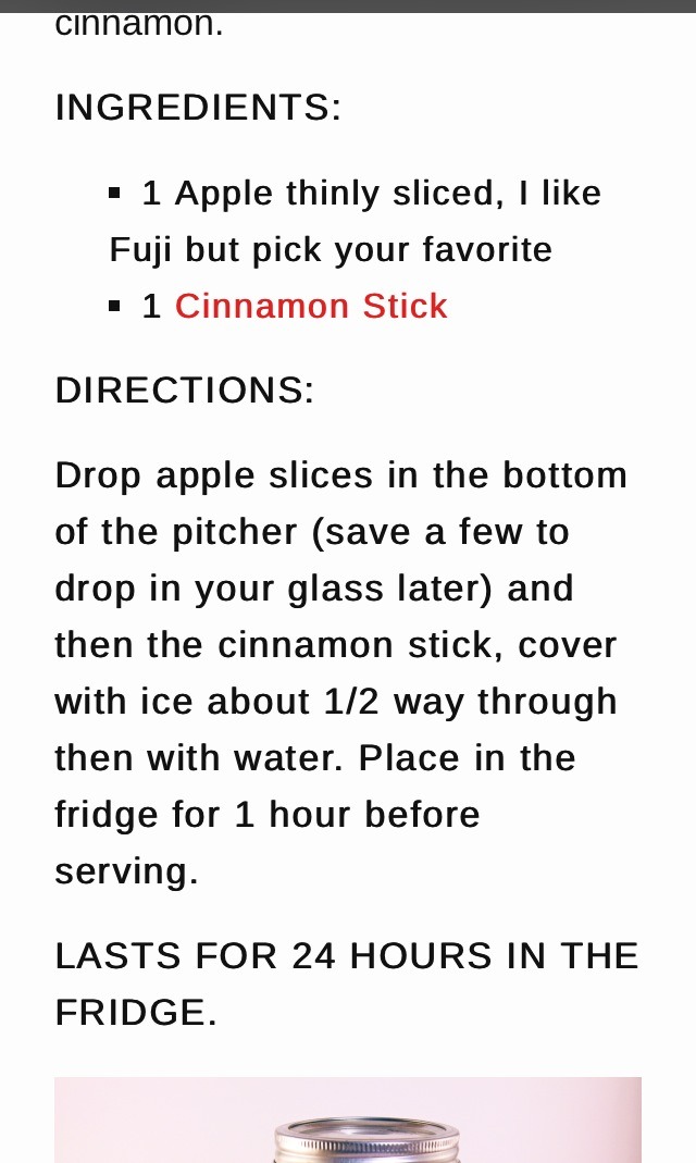Apple Cinnamon Infused Water 🍎🍏
