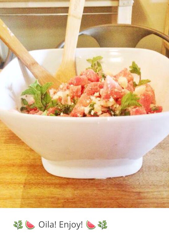 🌿🍉Watermelon Feta Mint Salad🍉🌿