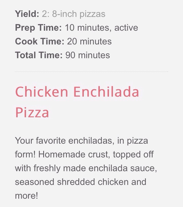 Chicken enchilada pizza 