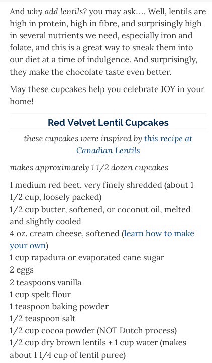 Red Velvet Lentil Cupcakes With Maple Cream Cheese Frosting [Yum]