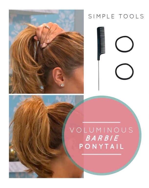 If you don't want to use bobby pins, here's how to make your ponytail POP with elastics 

SWIPE to find tutorial video!