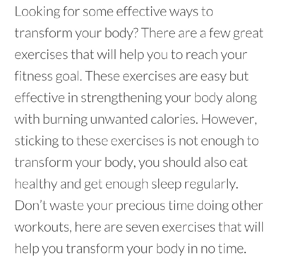 7 Exercises That Transform Your Body! 