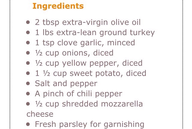 Ground Turkey Sweet Potato Skillet 