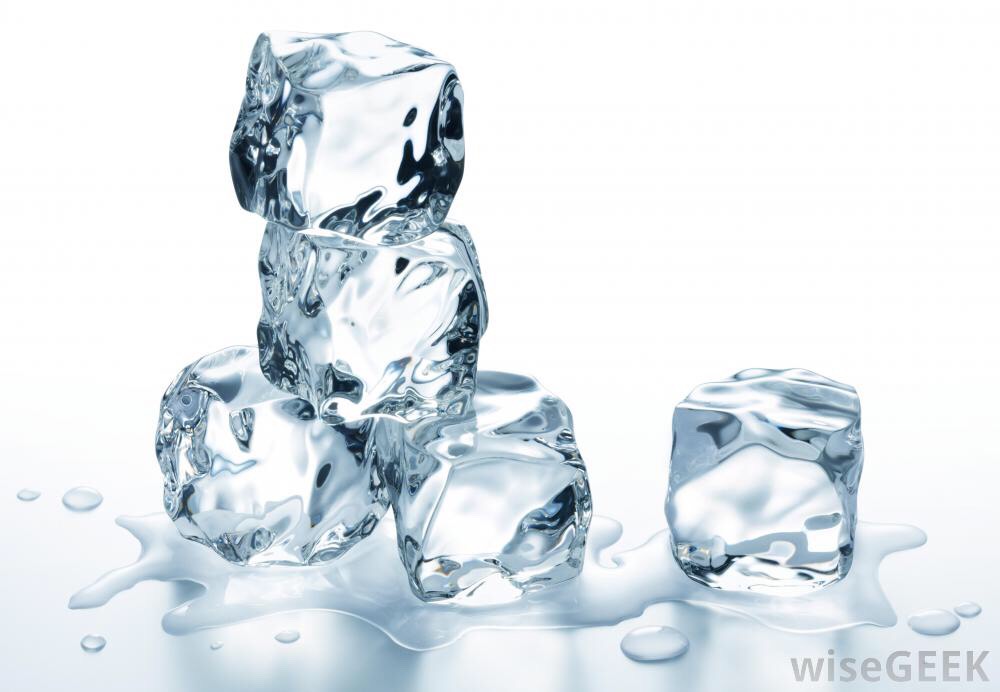 Five ice cubes