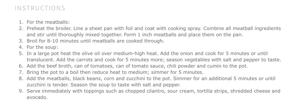Mexican Meatball Soup 