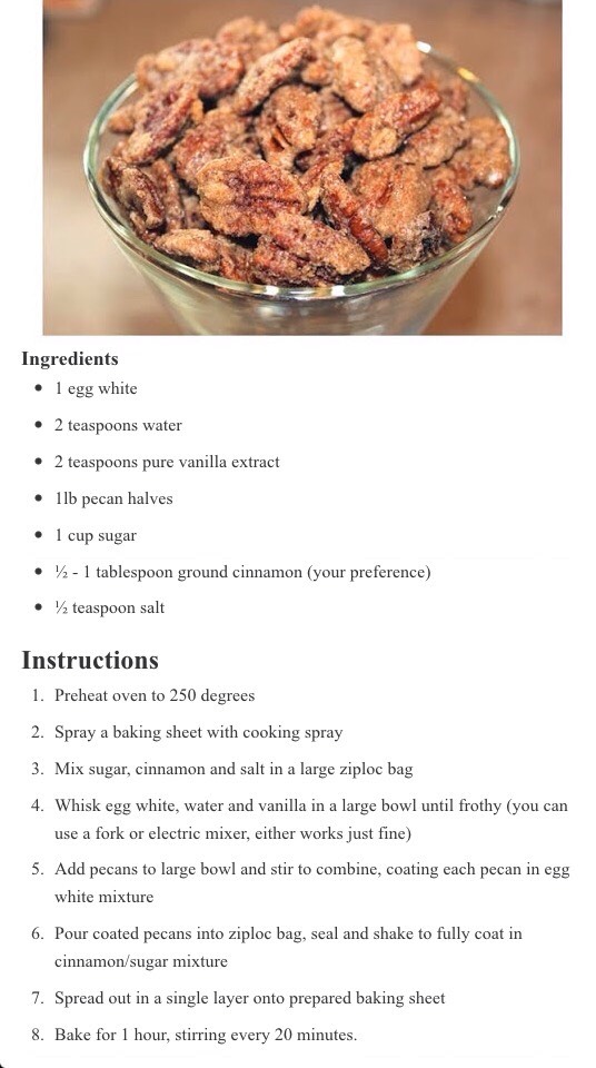 Cinnamon Sugar Pecans