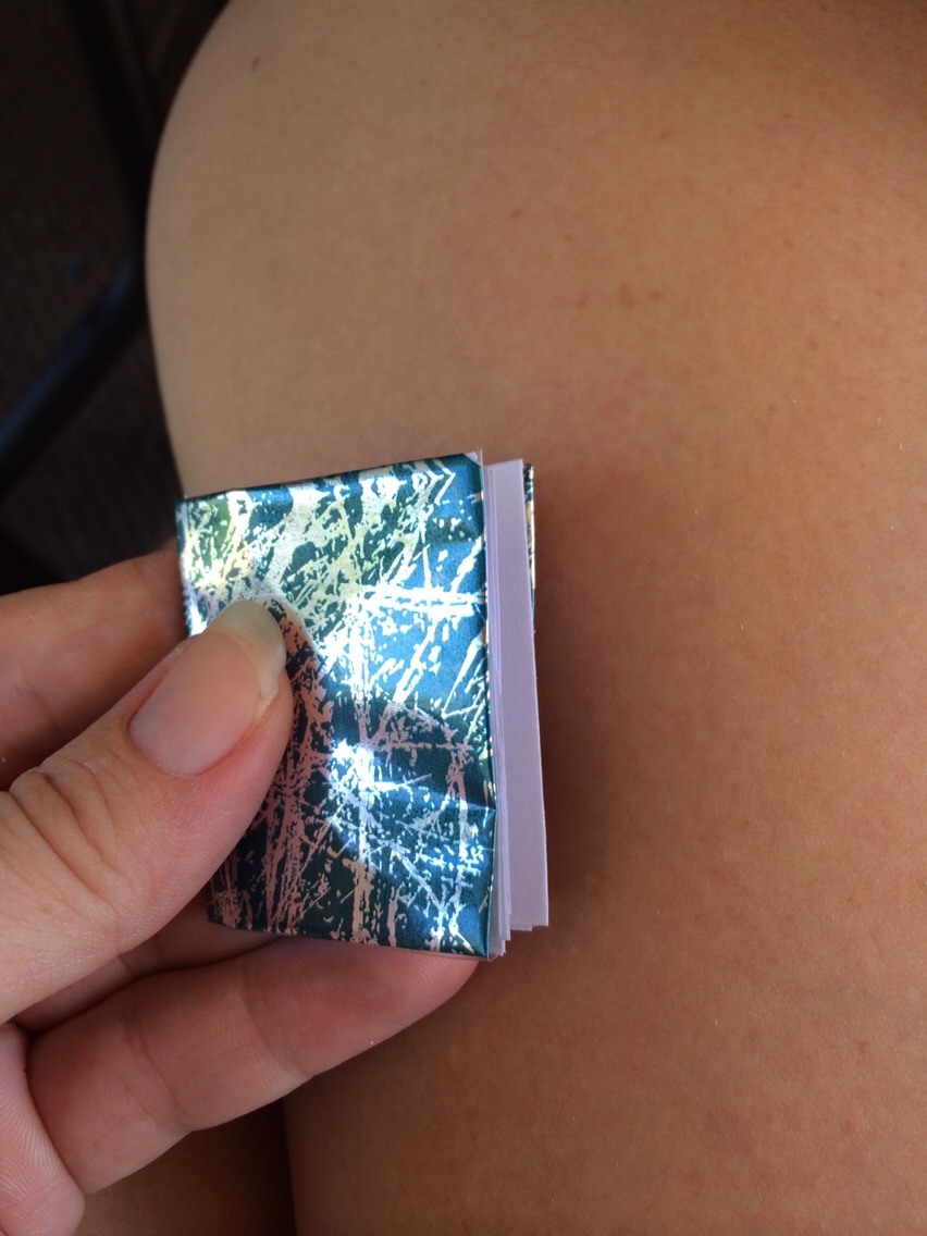 Glue the first and last page onto your cover