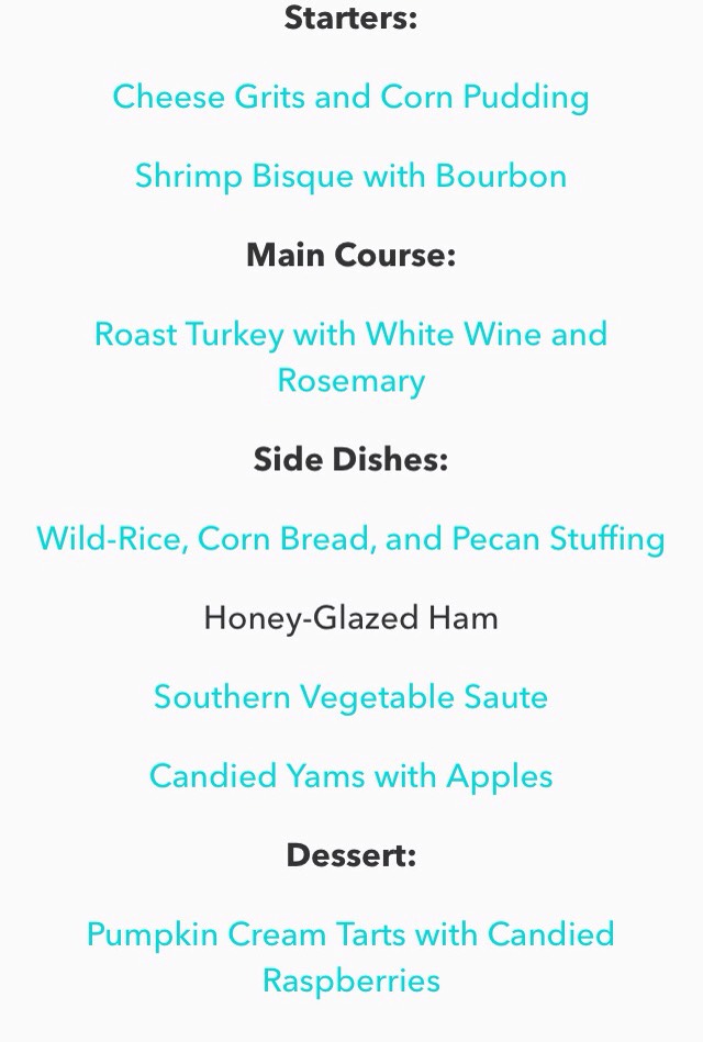Thanksgiving Menu Plans #friendsgiving