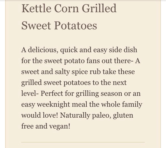 Healthy Kettle Corn Grilled Sweet Potatoes 