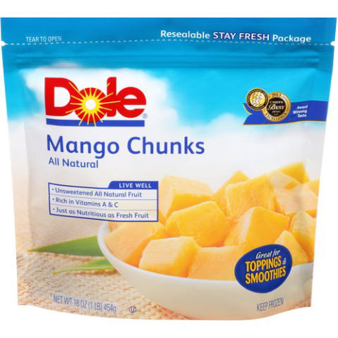 Put Frozen mango chunks. 