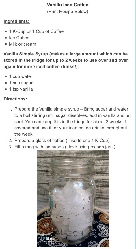 " Vanilla Iced Coffee"😋