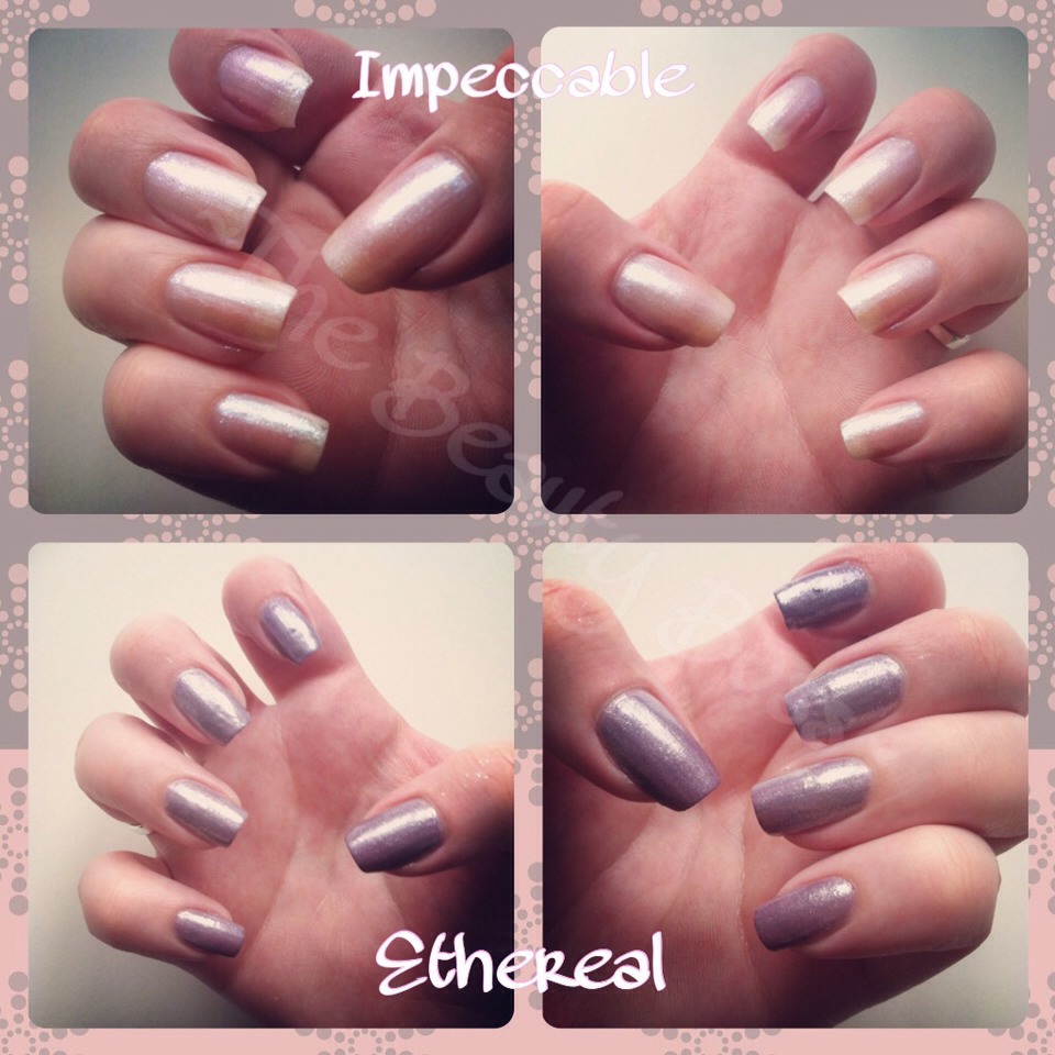 Impeccable and Ethereal by PS Polish are perfect pearly polishes for spring! Whether you use them as an all over color or as an accent, you'll be sure to get lots of compliments! 😊