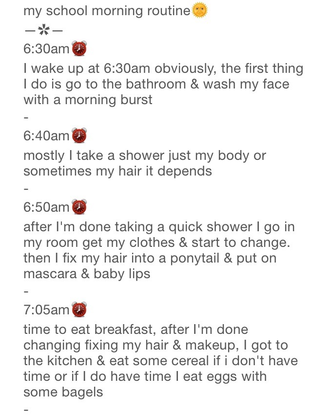 My School Morning Routine