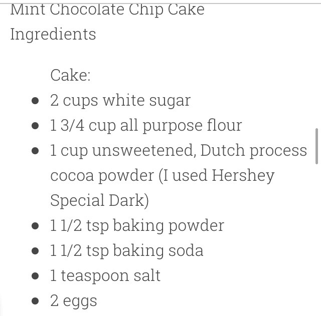 DELICIOUS MINT CHOCOLATE CHIP CAKE!