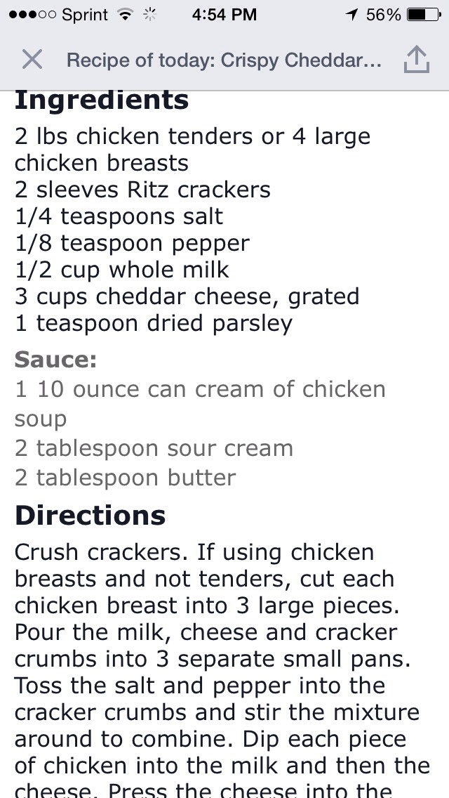 Crispy cheddar chicken