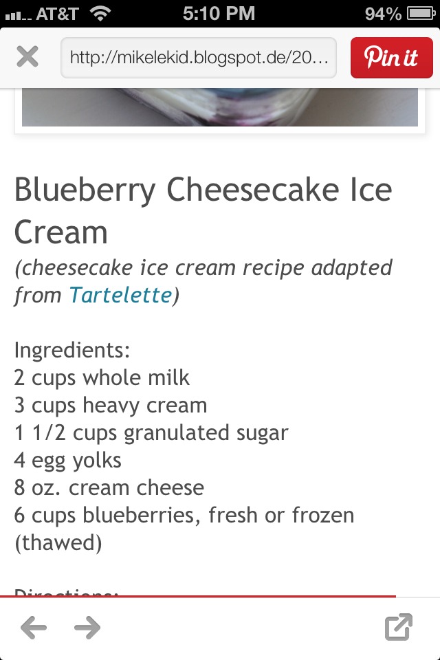 Blueberry Cheesecake Ice Cream