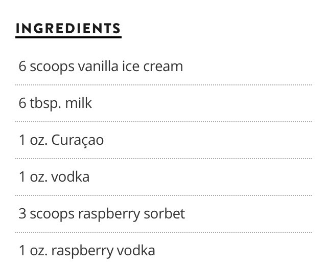Red, White & Boozy Shakes