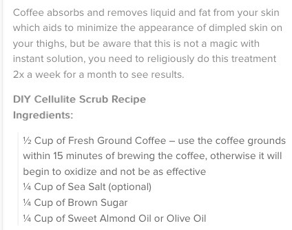 Homemade Anti-Cellulite Coffee Scrub
