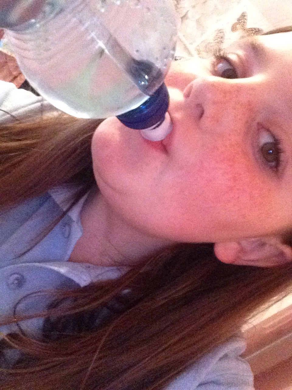 Drink plenty of water to stay hudrated and keep your skin healthy