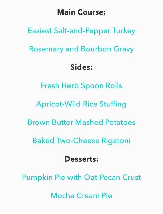 Thanksgiving Menu Plans #friendsgiving