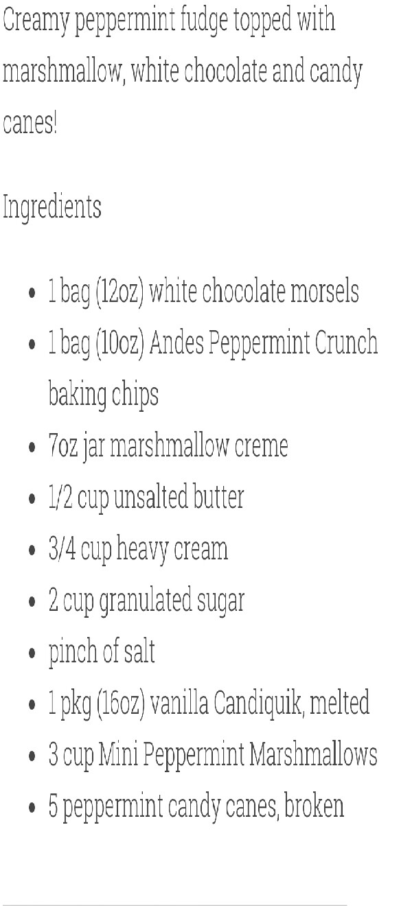 yummy peppermint fudge!