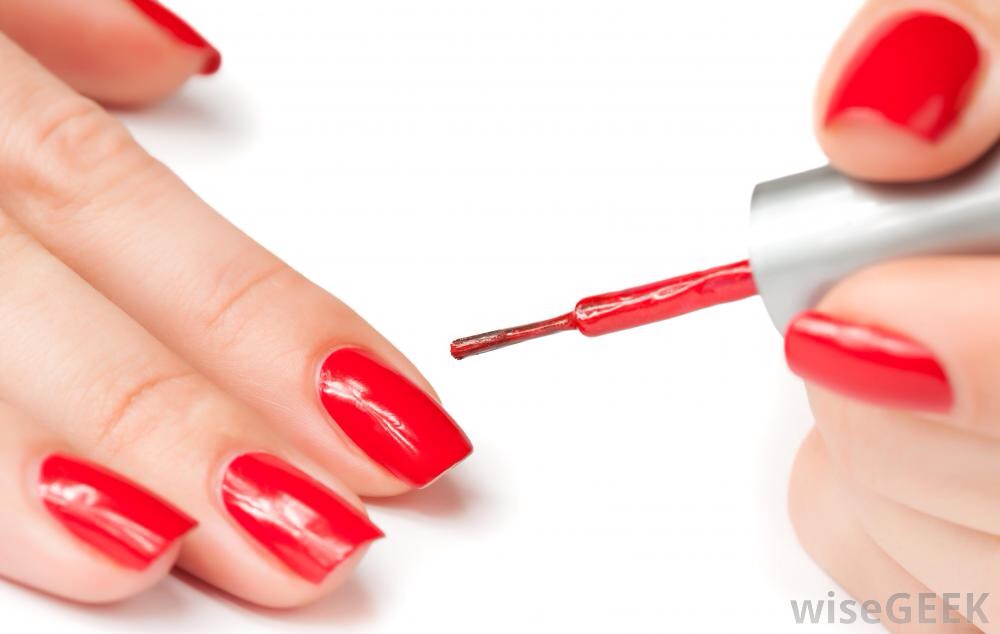 before polishing ur nails, put vaseline on ur cuticles to keep polish off the skin and also around ur nails. 