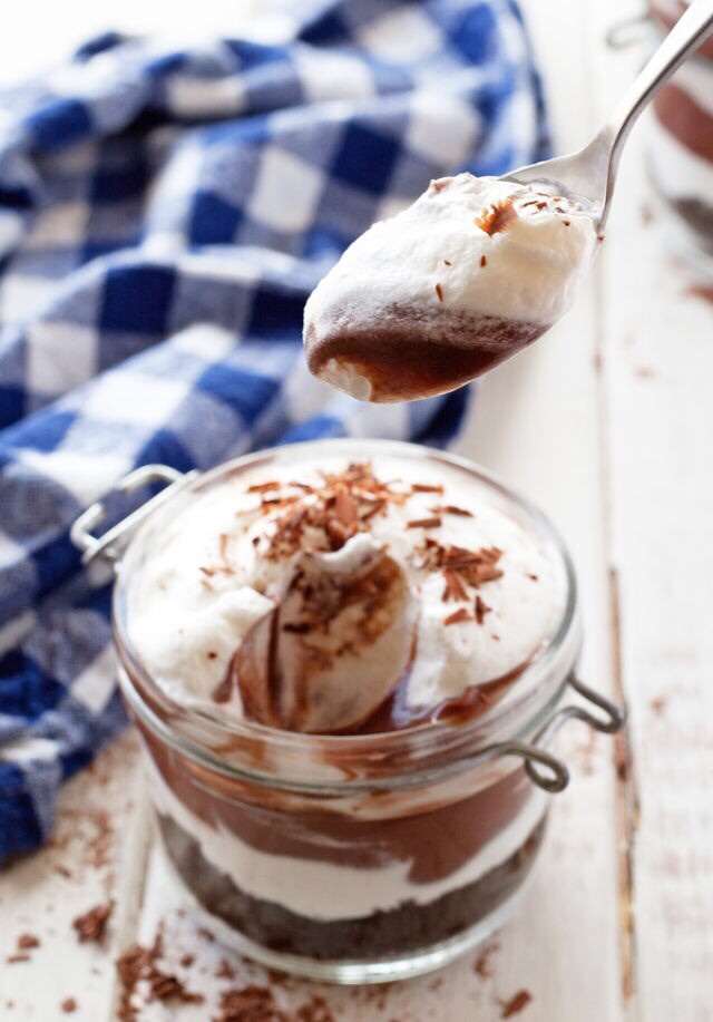 Chocolate Pudding Pie In A Jar