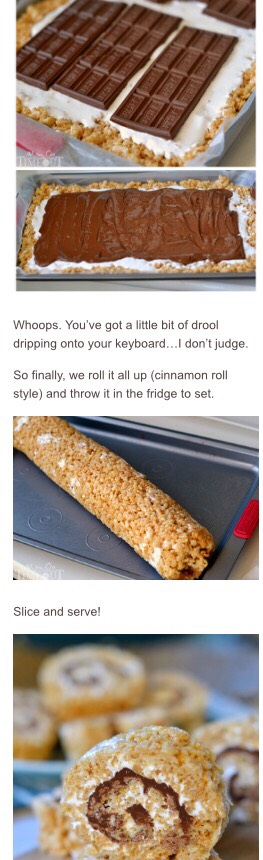 Smores Rice Krispies Treats Pinwheels 😍❤️