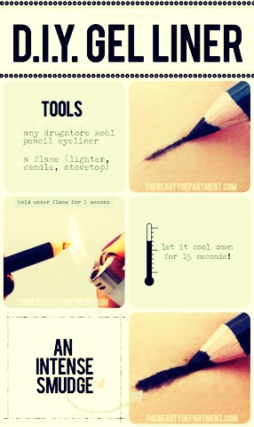 •Turn pencil liner into gel.