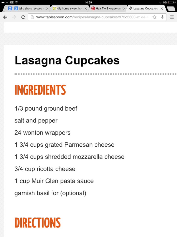 Delicious Lasagna Party Cupcakes