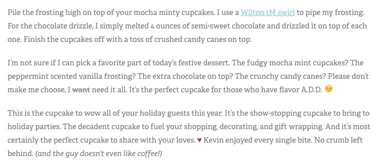 Peppermint Mocha Cupcake 