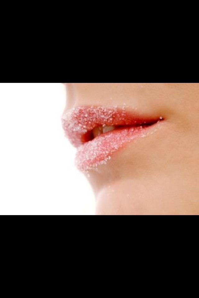 Apply the scrub onto your lips for 2 minutes and you can lick it off because it's edible!