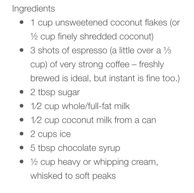 DELICIOUS MOCHA COCONUT FRAPPUCCINO