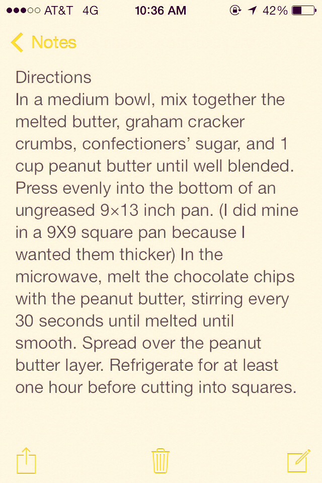 No Bake Peanut Butter Bars 