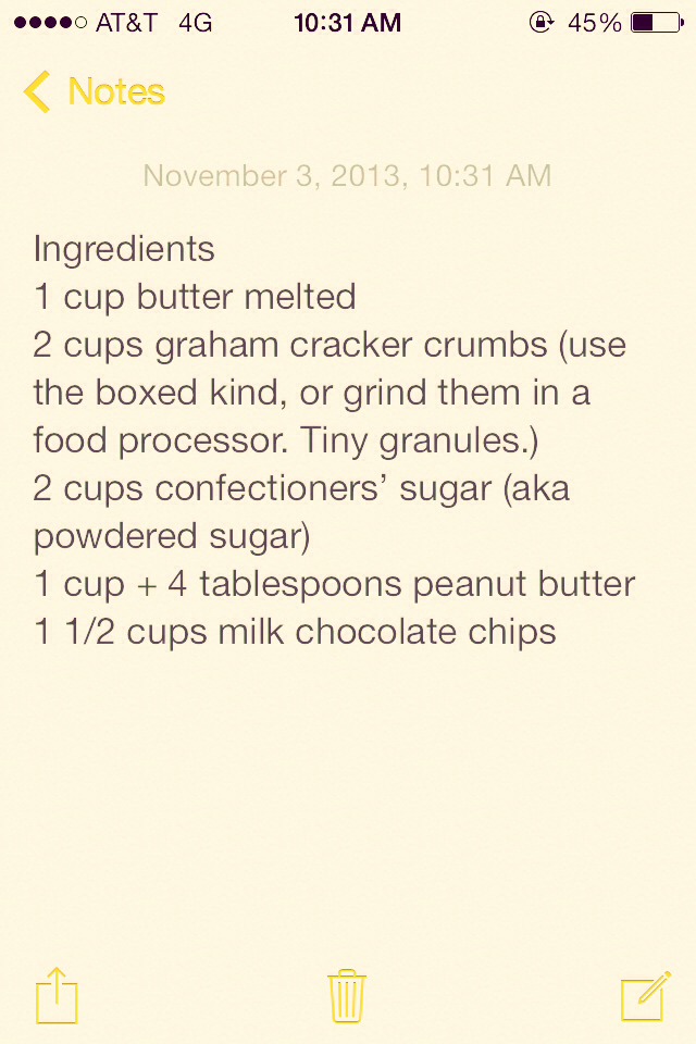 No Bake Peanut Butter Bars 