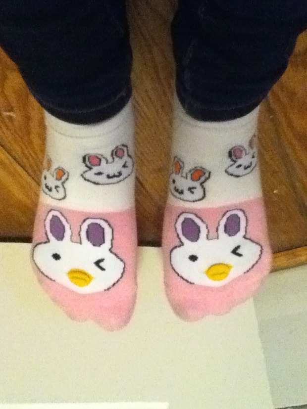 4. Gently wear your socks and get ready for bed
