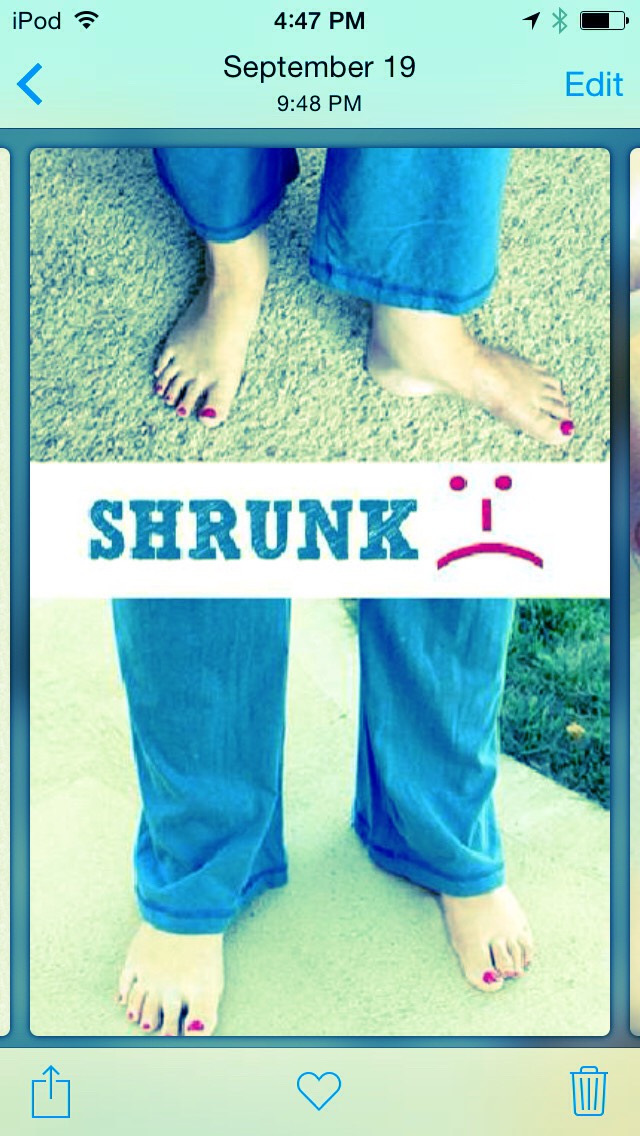 These next slides are how to make your pants stop shrinking 